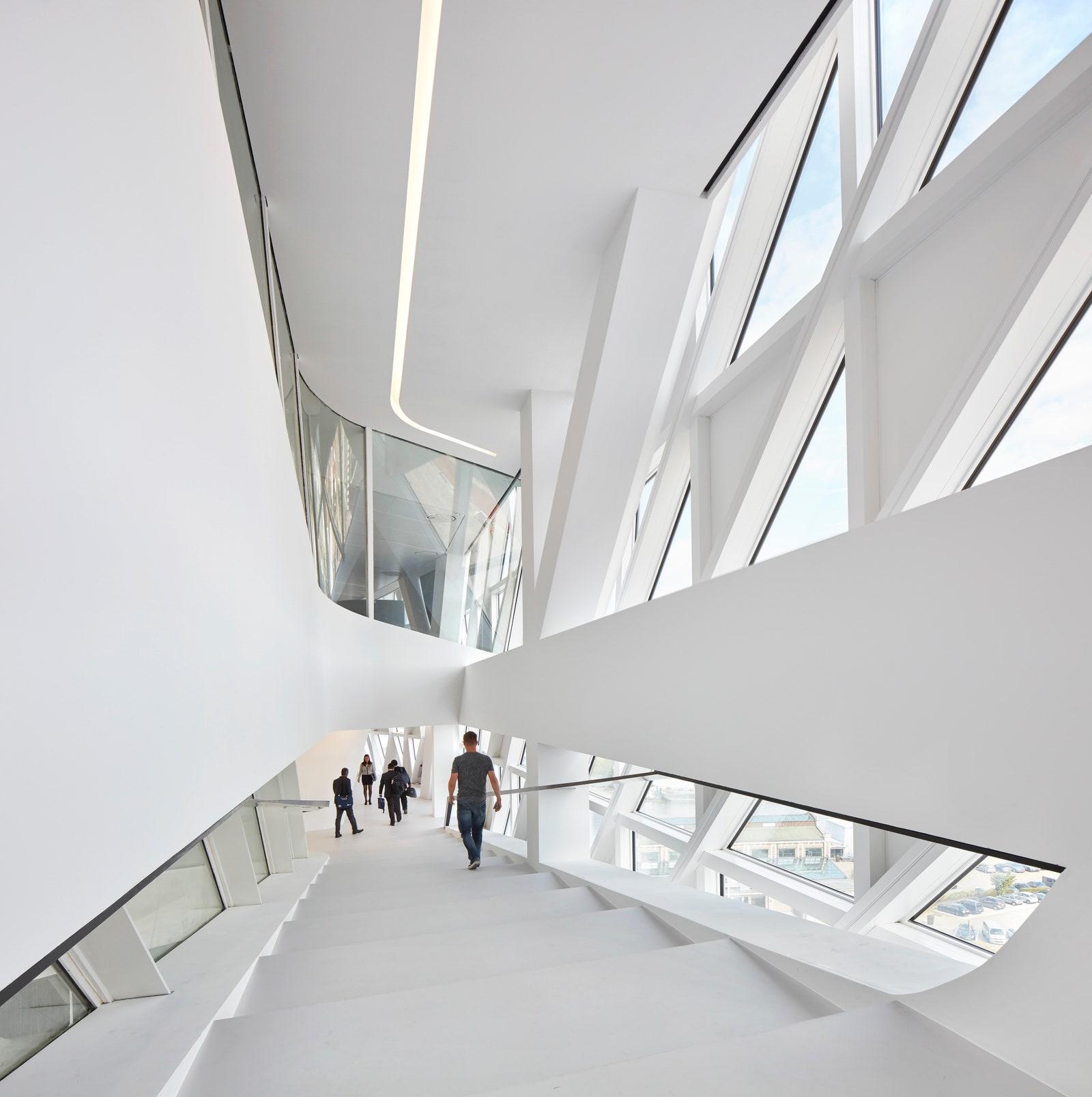 Zaha Hadid Architects' Design of the Antwerp's Port Headquarters A view inside ZHA’s latest project. Hufton+Crow